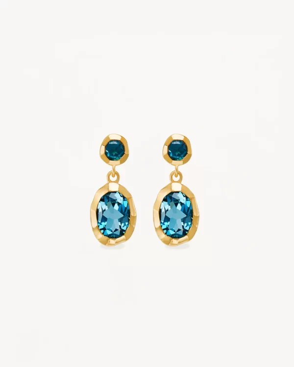 Gold Jewel Topaz Earrings